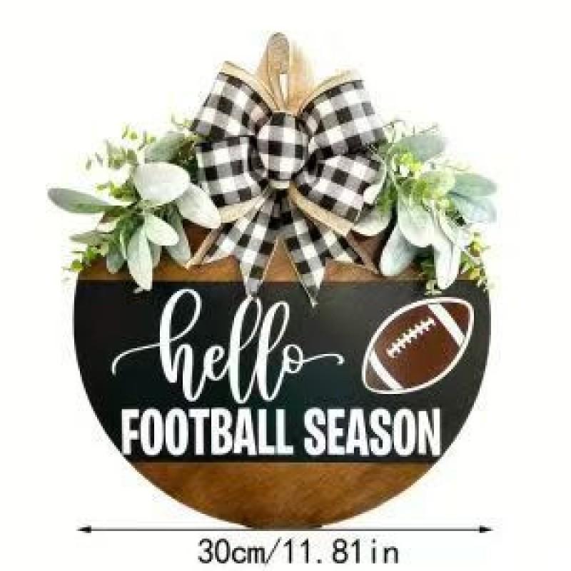 Wooden Christmas Door Sign Decorative Hanging Plaque Holiday Party Front Decoration