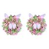 CYCLI-2X Easter Wreaths For Front Door,  Wreaths With Bunny Ears, Spring Easter Wreaths  Garland Easter Decor