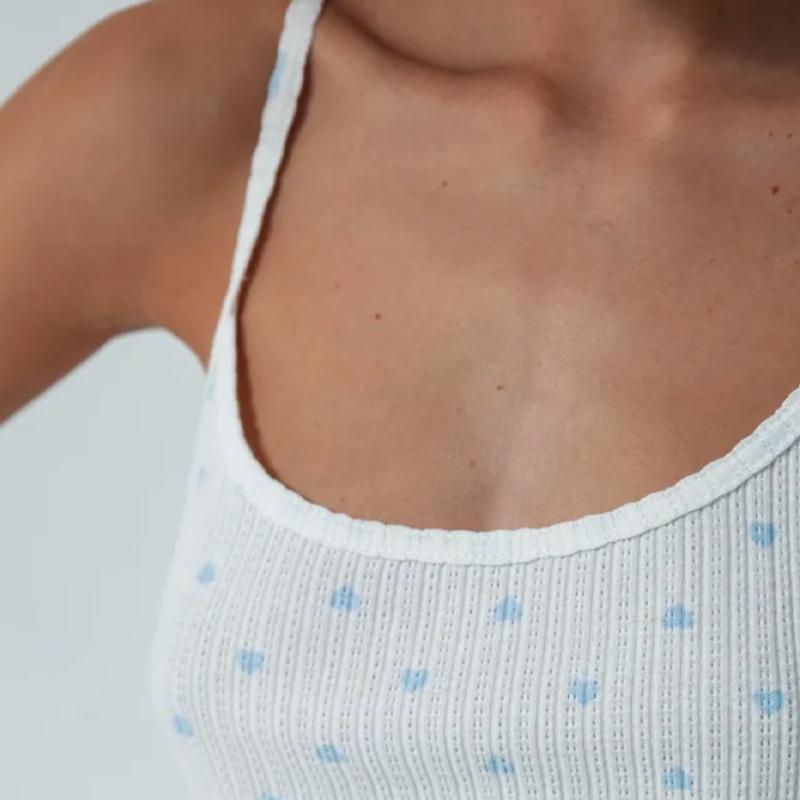 Exquisite print love suspender nightgown loungewear women's fashion sexy