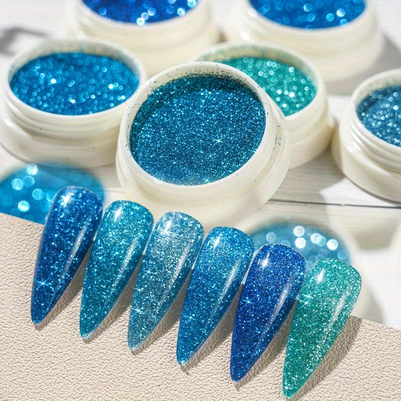 6 коробок/компл. разноцветные 3D ультратонкие блестки для ногтей — фото 6