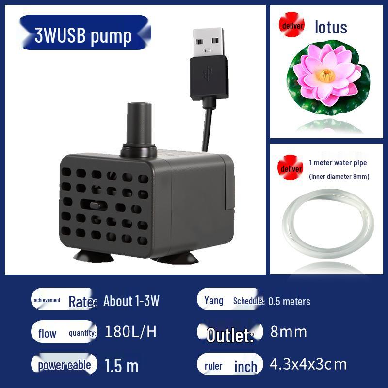 Bonsai Aquarium Leise Wasserpumpe mit Filtration für kleine Teiche