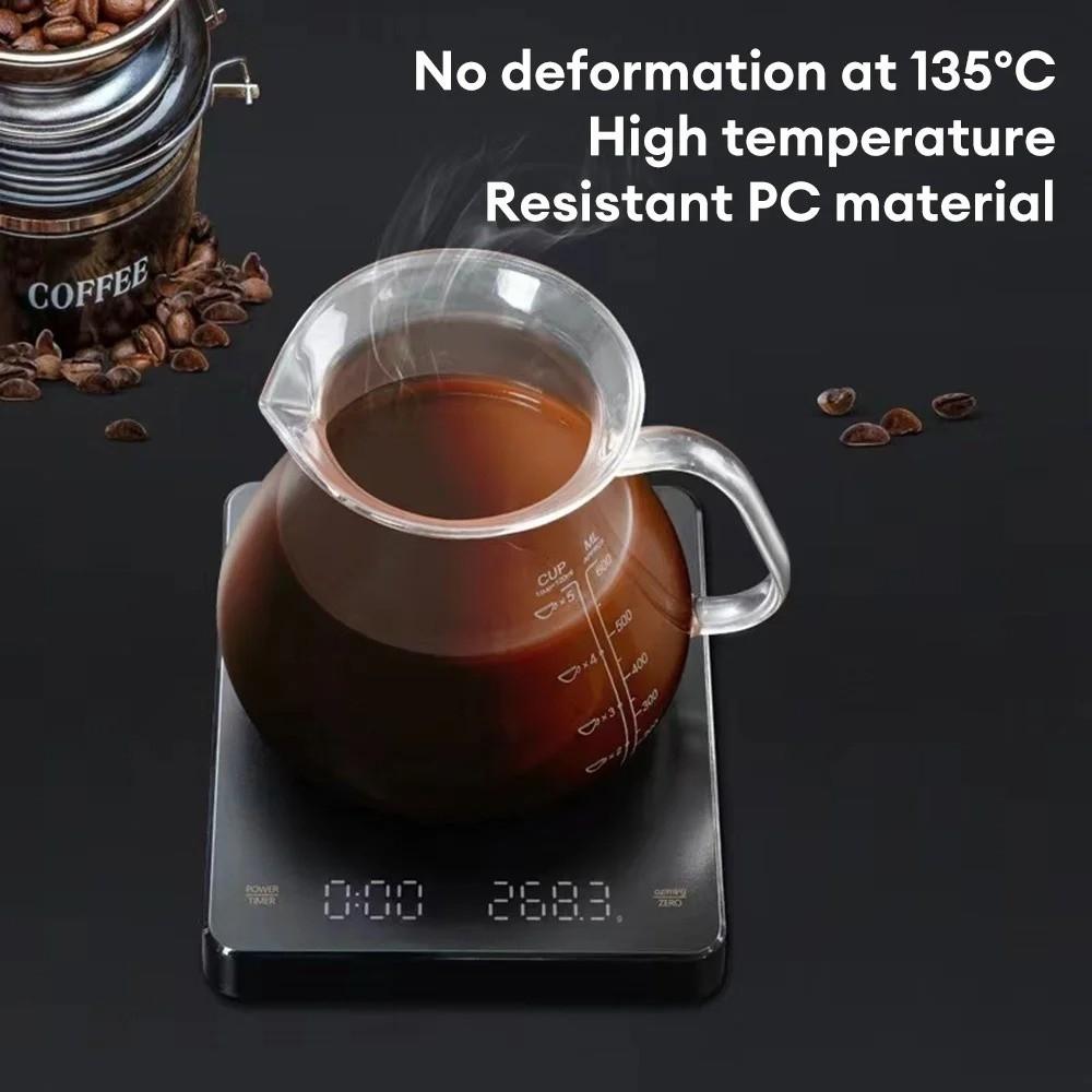 LED Screen Pour Over Drip Scale Auto Power Off Kitchen Scale High Precision Scale  Espresso Making