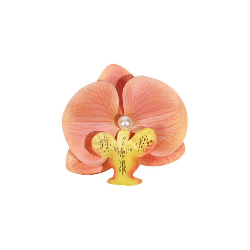 Women Girls Summer Beach Orchid Flower Hair Clip Hawaiian Boho Butterfly Orchid Hair Barrettes Hair Accessories