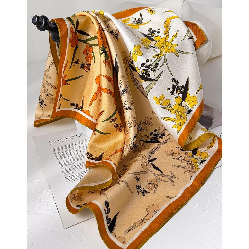 100 Natural Twill Silk Scarf for Women Neck Double side Female Foulard Headband Shawl Wrap Square Hijab Bandana Scarves