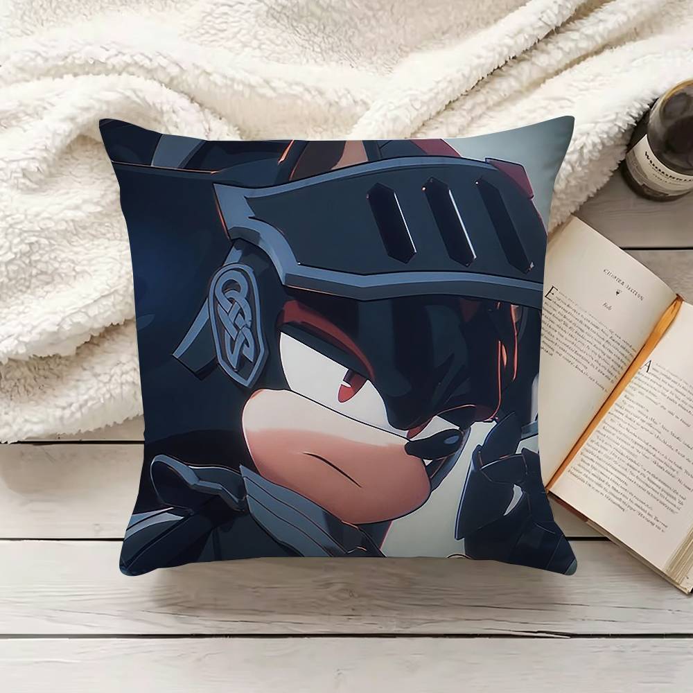 Shadow The Hedgehog Various Sizes Square Pillow Case For Car Home Bedchamber Decor