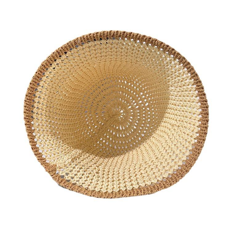 Women's Summer Artistic Japanese Breathable Bucket Hat - Small Face Effect, No Makeup Look, Hollow Design
