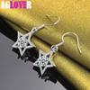 925 Sterling Silver AAA Zircon Star Drop Earring Jewelry