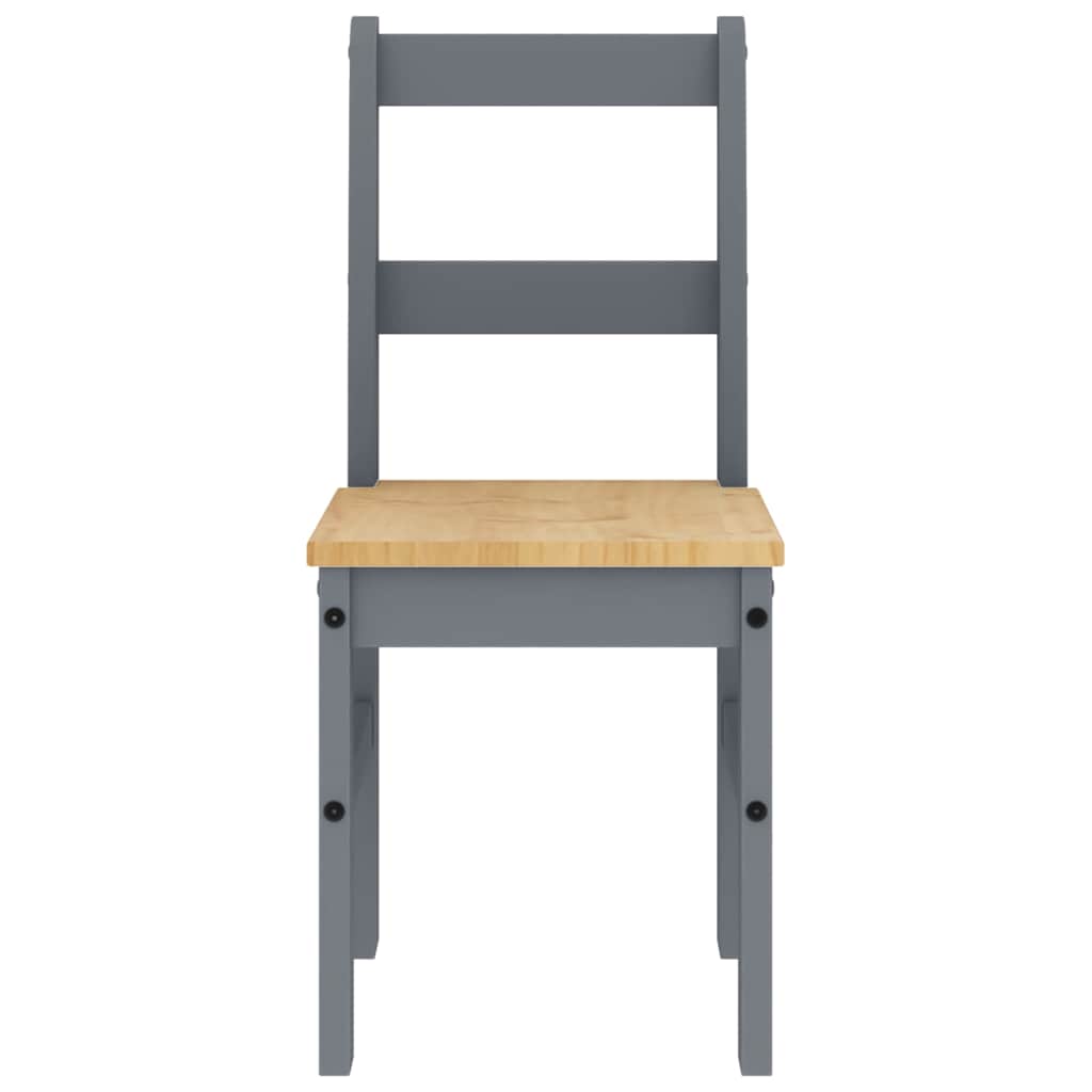 5 Piece Dining Set PANAMA Grey Solid Pine Wood