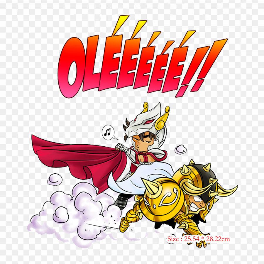 Topo De Bolo Cavaleiros Do Zodiaco Andromeda Shun Pegasus Seiya Iron On Patches For Clothing Applique Stickers On Clothes Heat-Sensitive Custom Patch