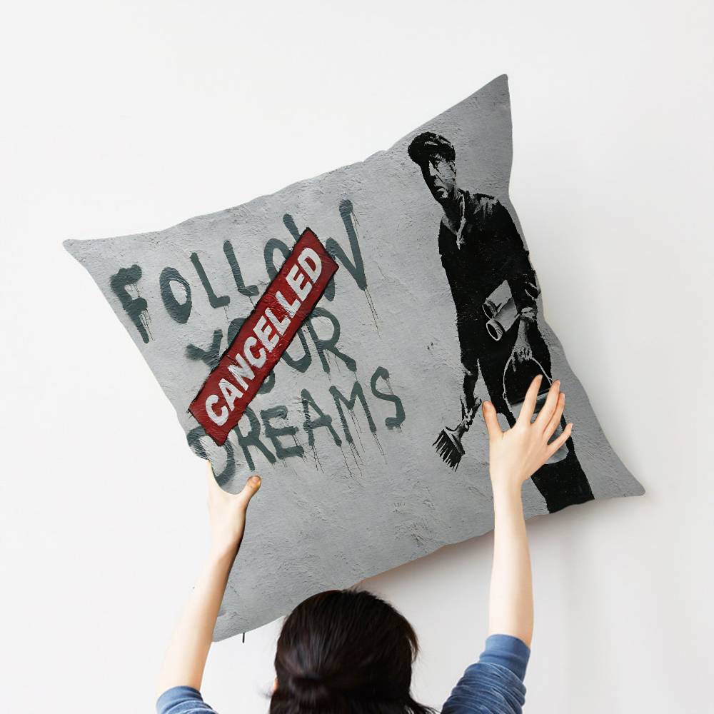 Artist B-Banksy Cushion Cover Pillow Cover Decor Pillowcase Printed Cushion Case for Couch