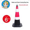 70cm Rubber Traffic Cone with Reflective Stripes, Carrying Handle, Warning Post, Safety Barrier, and 90cm Cone Options.