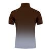 Gradient Color Summer Short Sleeved Lapel Button Men's Casual Top