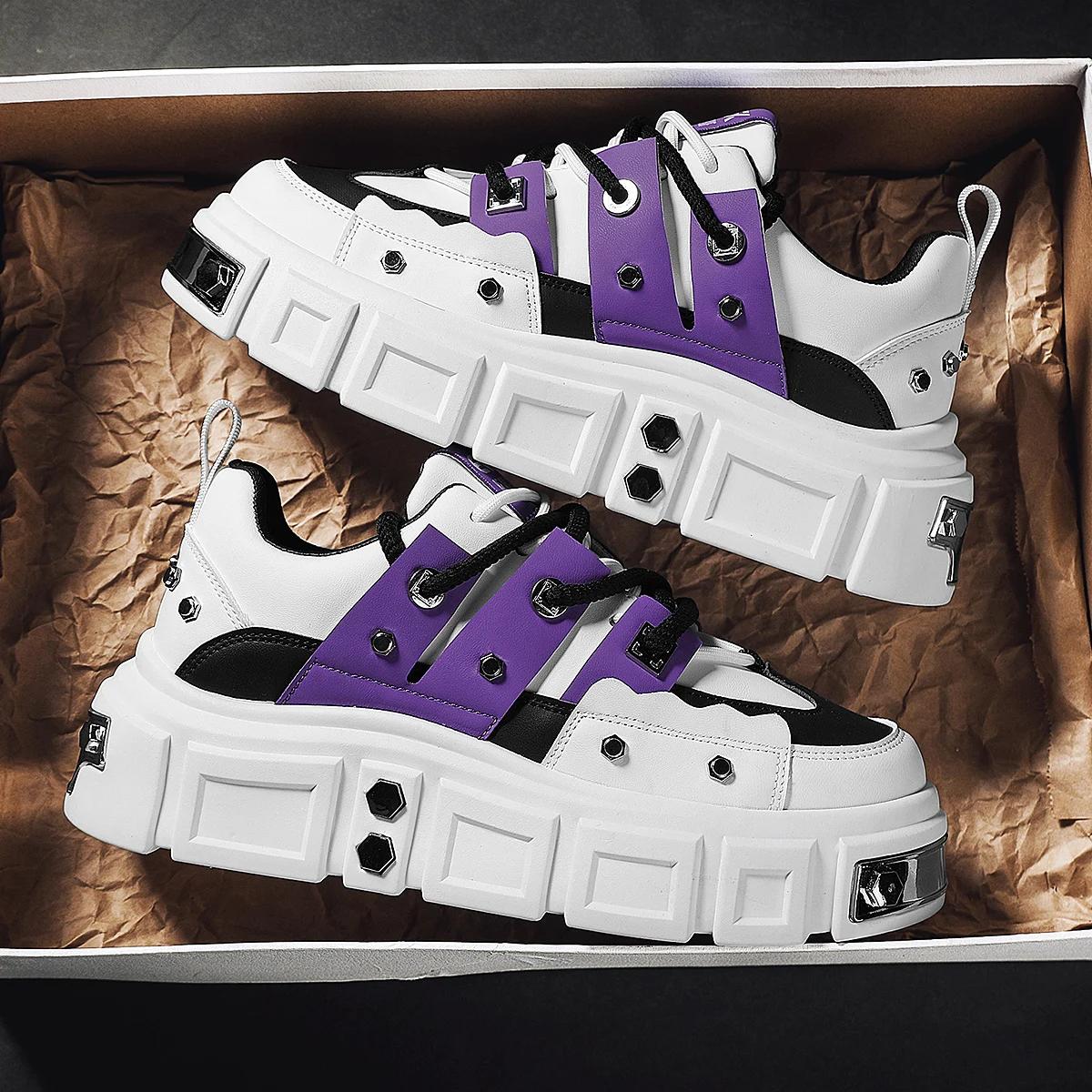 

Men Platform Sneakers Tenis Sports Shoes Punk Casual Skateboard Breathable Outdoor Running Sneaker Lace Up Shoes For Male 44