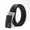 Men'S Belt No Standard Casual Belt Foreign Trade Youth Simple Automatic Buckle Imitation Leather Iron Buckle Belt