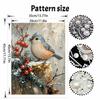DIY Perlen- und Diamantmalerei-Set für Erwachsene und Anfänger. Wintervogel und Beeren Funkelnde Bastelkunst. Hauptwand-Dekor. Handgemachte Geschenke
