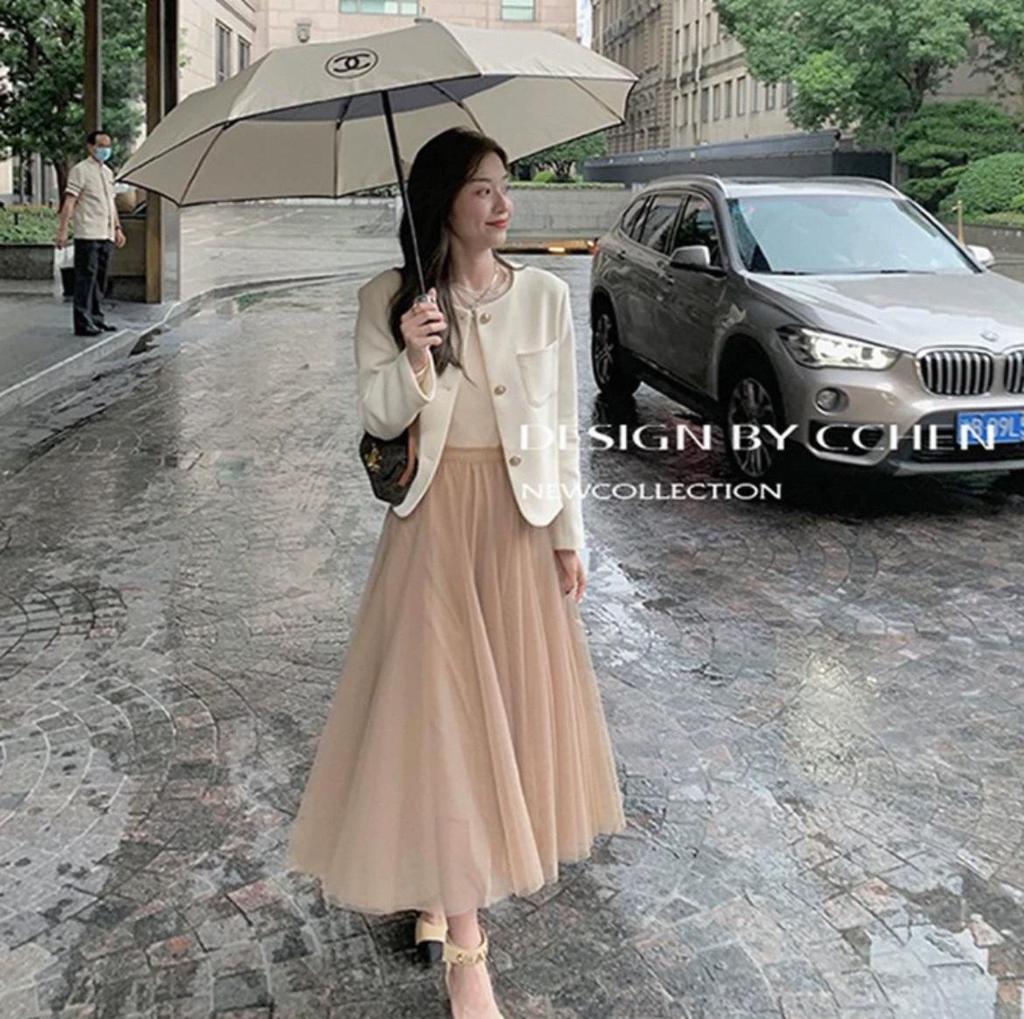 Damen Lila Mesh Midi Rock mit hoher Taille - 720° Schwung A-Linien Tüllrock für Square Dance und Fotoshootings