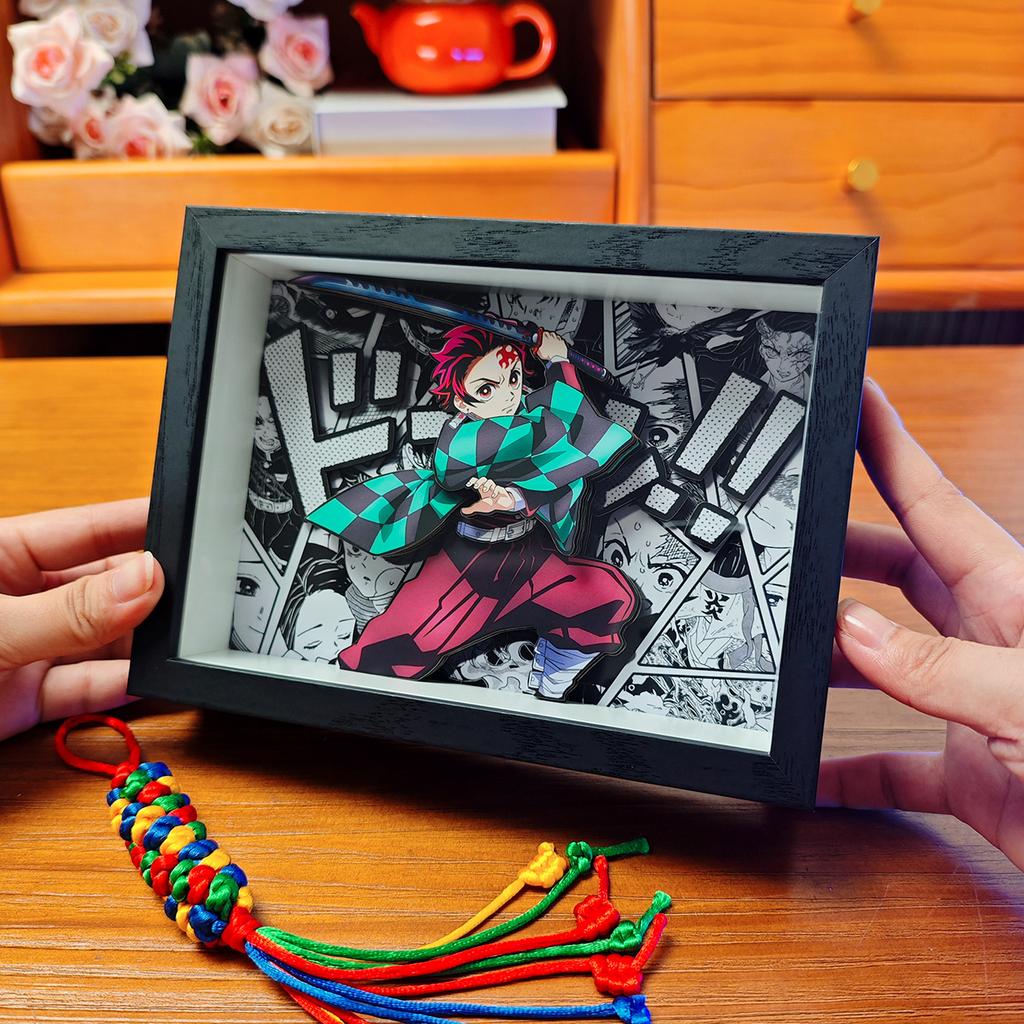 Anime Umgebung Chara Figur Ständer Malerei Handgemachtes Geschenk Zangetsu Familie Ganzes Bild Handgemachtes Spielzeug Sammlerstück
