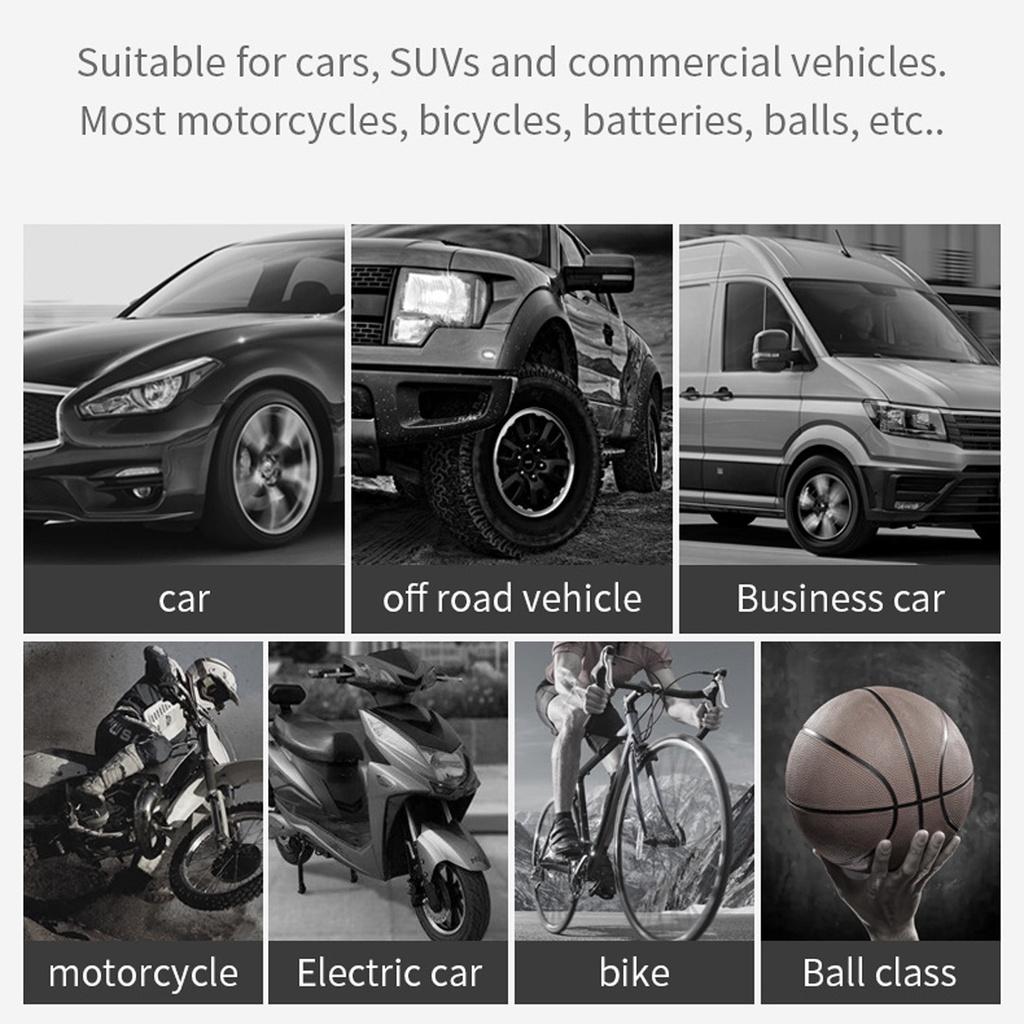 120W Handheld Cordless Car Tyre Air Compressor Pump USB Wireless Car Tire Inflator Pump + Digital Display for Motorcycle Bicycle