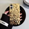 Shiny Golden Folds Wrinkles Case For For Iphone 16 17 Pro Max 1 14 13 12 11 16 Plus Air Shockproof TPU Phone Back Cover Coque