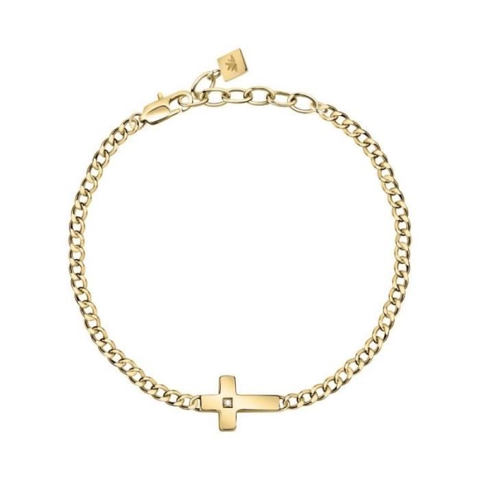 Bracelet - MORELLATO - Mod. CROSS - Acier inoxydable plaqué or - Doré - Homme