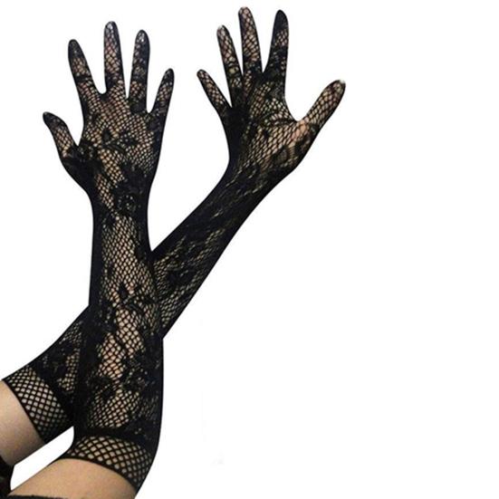 Sexy Gloves Fine Workmanship Elastic Comfortable Bridal Gloves Lace With Finger for Wedding