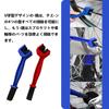 Chain Chain Cleaning Red and Set of 2 Cleaner, Three-Sided Brush, Bicycle/Motorcycle Brush, Tool, Blue,