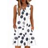 Sleeveless V Neck Printed A Line Swing Dress with Pockets Casual Loose Fit Summer Tank Dress for Women