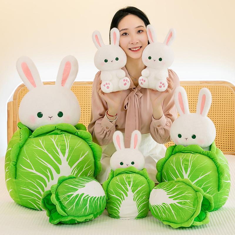 Creative Rabbit Cabbage Plush Toy Doll Cartoon Cute Rabbit Pillow Doll Children's Gift
