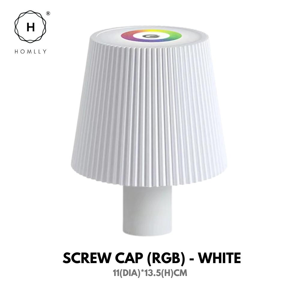 Homlly Touch Control 3 Colors RGB Stepless Dimmable LED Wireless Bottle Lamp Shade