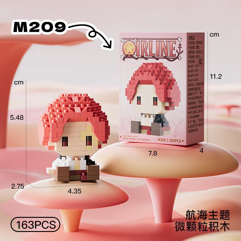 New Anime Piece Micro Action Figure Block Chopper 3d Anime Model Assembly Mini Diy Accessories Toys Surprise Gift For Fans