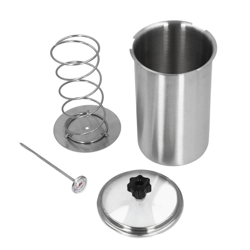 Meat Press Machine 304 Stainless Steel Ham Maker with Thermometer Transparent Visible Lid for Pork