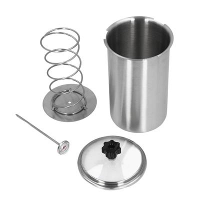 Meat Press Machine 304 Stainless Steel Ham Maker with Thermometer Transparent Visible Lid for Pork