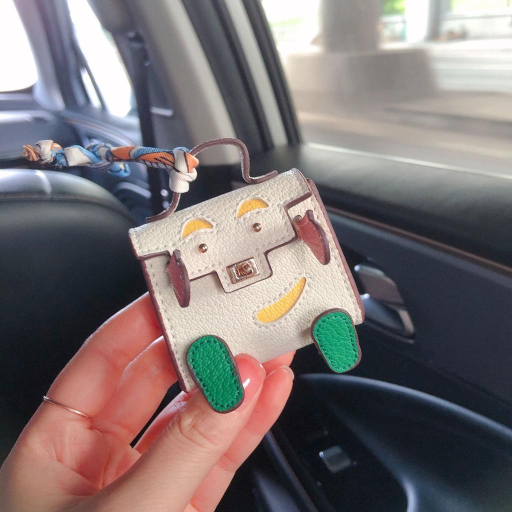Microfiber Leather Bag Pendant Car Pendant Little Monster Female Japan And South Korea Trend Small Bag Guochao