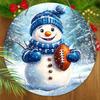 Cute Winter Wonderland Wooden Christmas Sign with Adorable Snowman Rugby Pattern, Ideal for Front Door Wall Hanging Decor, Ideal Christmas Gift