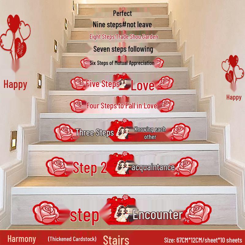 

Double Happiness Wedding Stickers & Pull Flower Decoration Set for Bridal & Groom s Sides