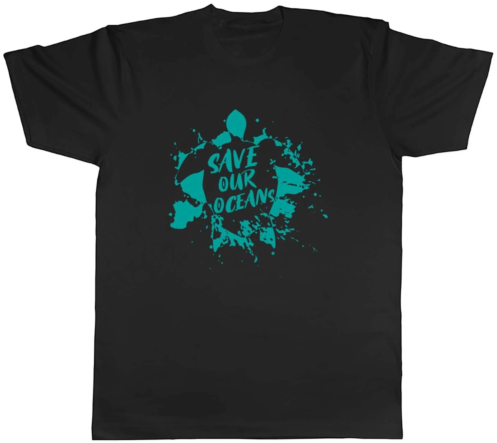 Save Our Oceans Turtle Turquoise Green Mens Unisex T-Shirt Tee Gift XXXL