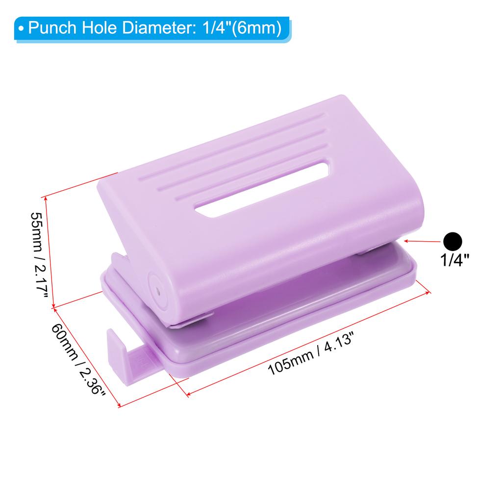 1/4" Double Hole Loose-leaf Paper Puncher Round Hole Metal Puncher Manual Labor-saving Adjustable Hole Punch Office Supplies