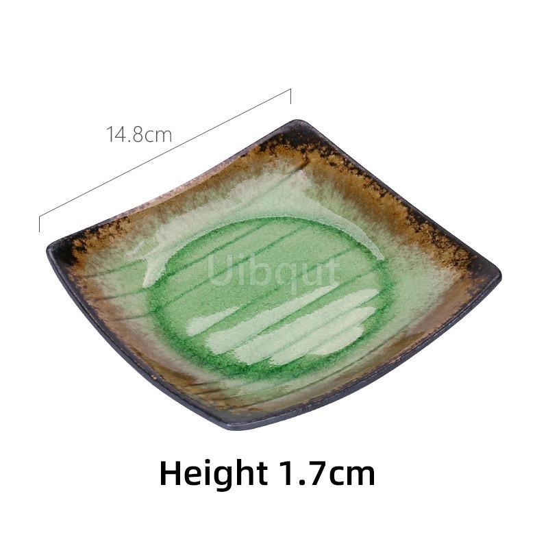Japanese Ceramic Square tray Dining Food Plate Creative Coarse Ceramic Tableware Snack Dessert Sushi Dishes pasta plate sets