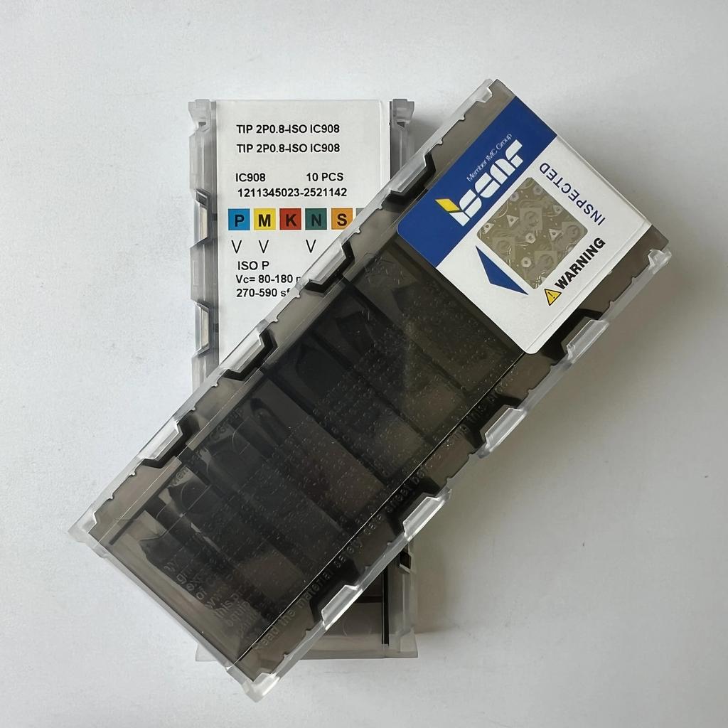 ISCAR / TIP 2P0.8-ISO IC908 / Industrial indexable Carbide Inserts 10 Pcs