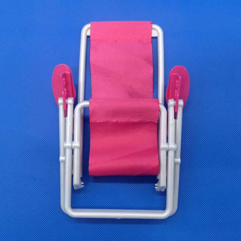 2 Stück Mini-Klapp-Strandstühle für Kinder, Puppenhausmöbel, Modellzubehör, Miniatur-Klapp-Liegestuhl-Spielset