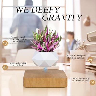 Levitating Air Bonsai Pot Rotation Flower Pot Planters Magnetic Levitation Suspension Floating Pot Potted Plant Home Desk Decor