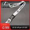 Innenaufkleber Lanyard Nylon Druck Emblem Stil Schwarz Weiß Rot Blau Schlüsselanhänger Für CT200h ES250 ES300h NX300h RX350 I