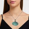 Amazonite Drusy Gemstone Handmade Women's Unisex Silver Jewelry Pendant 1.75