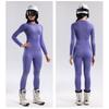 Womens Ski Suit Thermal Compression Base Layer Sweat Wicking Quick Dry Skiing Outfit Fitness Activewear Set