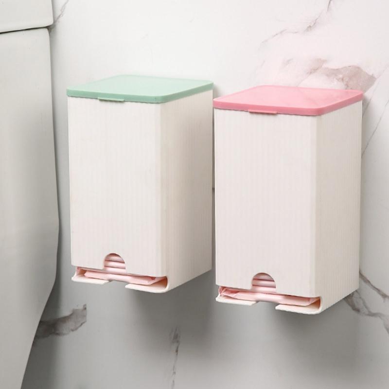 Wall Mounted Sanitary Towel Holder Multifunctional Tissue Dispenser Bathroom Organizers Sanitary Napkin Storage Box