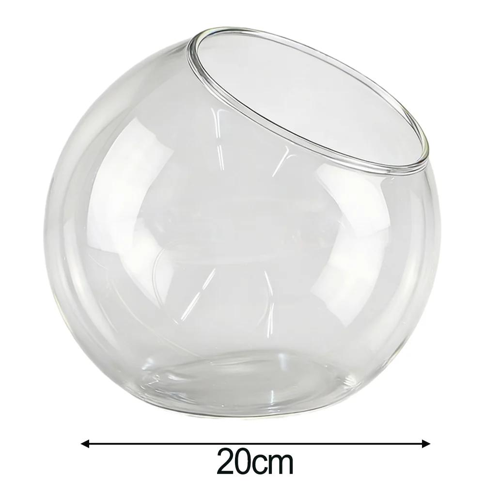 Decorative Bauble Glass Terrarium For Weddings For Christmas 20cm Decorative Succulent Container Open Mouth Design