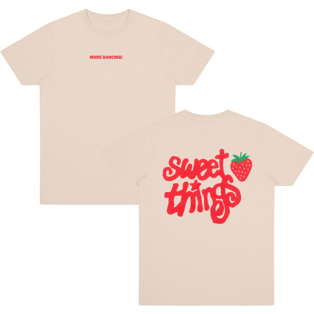 

Футболка Olivia Dean Sweet Things Мода Новий Мерч Жіноча Чоловіча Бавовняні Футболки Літня Повсякденна Футболка з Коротким Рукавом Комфорт Одяг Y2k L пісочний