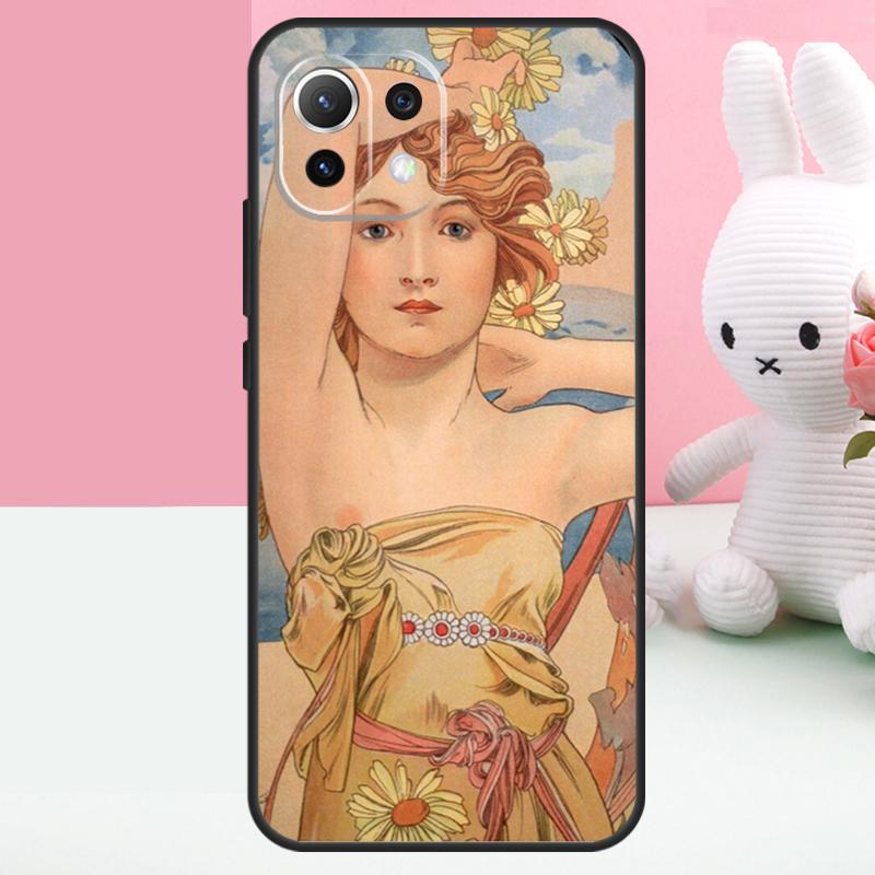 

Vintage Alphonse Mucha Art Case For Xiaomi 14 15 Ultra 15T 13T 14T 17 Pro Max POCO F8 Ultra X7 X5 X6 Pro F5 F6 F7 Funda POCO X4 Pro 5G
