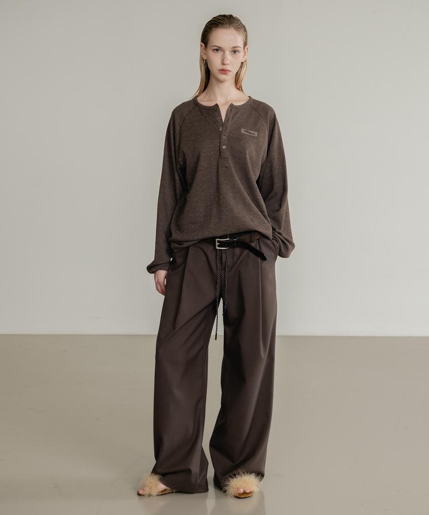 SSIN AND LEE (W) Low Loop Banding Slacks Brown