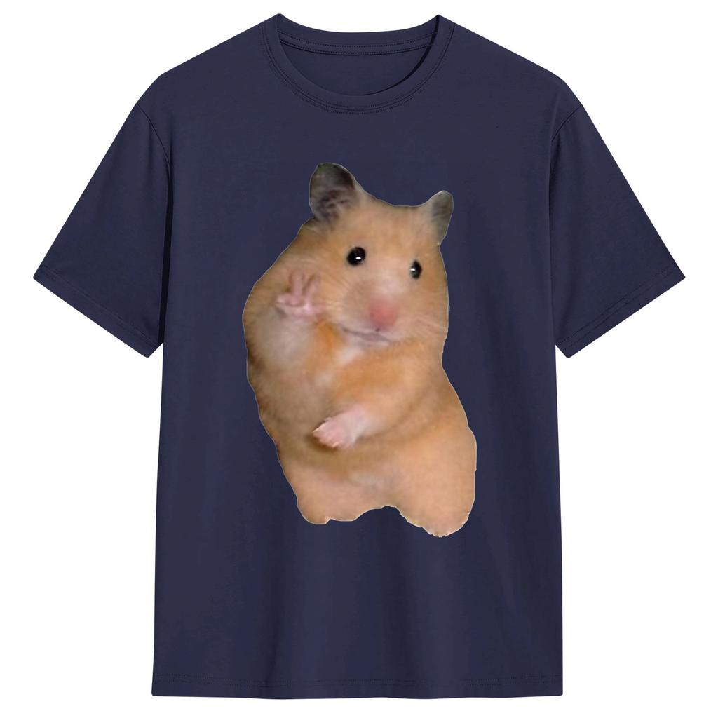 Cute Hamster Meme 100 Cotton T Shirt For Unisex Beach Streetwear Tshirts O Neck Harajuku Tee Shirt Plus Size Pattern Clothing